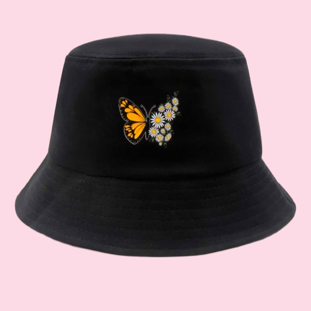 Butterfly/Flower Bucket Hat - Picture 1 of 4